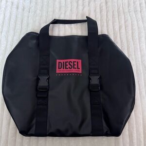 Diesel Black and Pink Logo Toiletry Bag